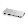 Zyxel XGS1010-12-ZZ0102F tinklo jungiklis, nevaldomas, Gigabit Ethernet (10/100/1000), pilka