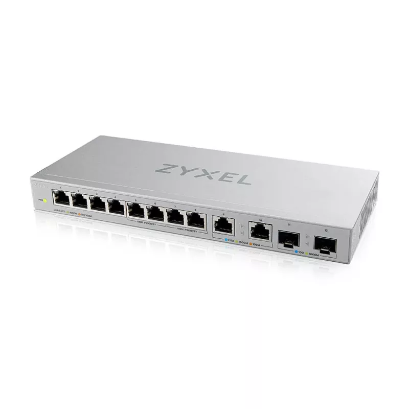 Zyxel XGS1010-12-ZZ0102F tinklo jungiklis, nevaldomas, Gigabit Ethernet (10/100/1000), pilka