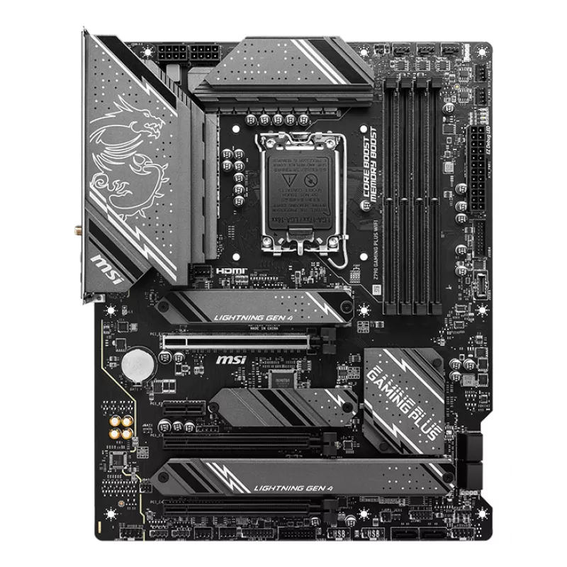 Motininė plokštė MSI Z790 GAMING PLUS WIFI – Intel Z790, LGA 1700 ATX, DDR5, 4x M.2, 2.5Gb LAN, Wi‑Fi 6, BT 5.3
