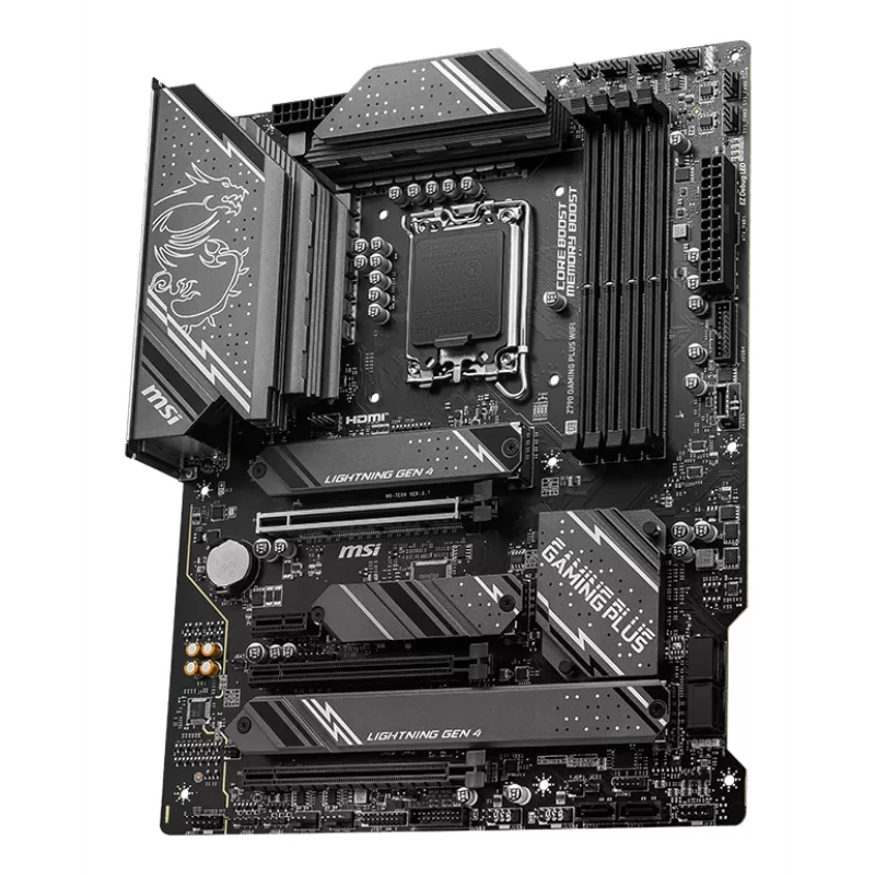 Motininė plokštė MSI Z790 GAMING PLUS WIFI – Intel Z790, LGA 1700 ATX, DDR5, 4x M.2, 2.5Gb LAN, Wi‑Fi 6, BT 5.3