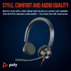 HP Poly Blackwire 3325 Stereo ausinės su mikrofonu, sertifikuotos Microsoft Teams, USB-C jungtimi, 3,5 mm lizdu ir USB-C/A adapteriu