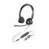HP Poly Blackwire 3325 Stereo ausinės su mikrofonu, sertifikuotos Microsoft Teams, USB-C jungtimi, 3,5 mm lizdu ir USB-C/A adapteriu