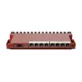 Laidinio maršruto parinktuvas MikroTik L009UiGS-RM — 8x RJ-45, 2.5 Gigabit Ethernet, 1x SFP, 1x USB, 800 MHz CPU, 512 MB RAM, raudonas