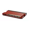 Laidinio maršruto parinktuvas MikroTik L009UiGS-RM — 8x RJ-45, 2.5 Gigabit Ethernet, 1x SFP, 1x USB, 800 MHz CPU, 512 MB RAM, raudonas