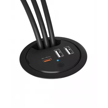 ICY BOX Įdėjimo į stalą USB įkroviklis su Power Delivery ir Quick Charge