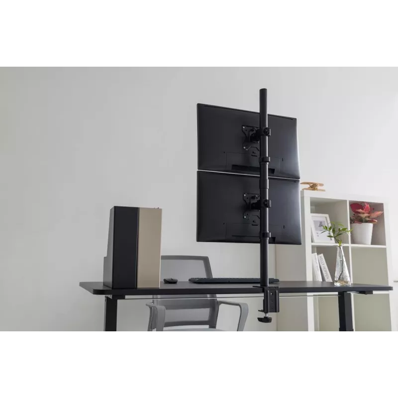 DIGITUS Monitor Laikiklis Vertikalus 17-32 col., 8 kg maks. vienam, spaustuvas arba prakišamas strypas