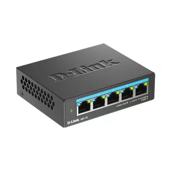 D-Link DMS-105 5 prievadų 2,5G kelių gigabitų stalinis jungiklis, nevaldomas L2, 5x2.5G prievadai