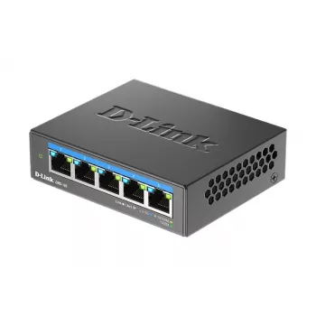 D-Link DMS-105 5 prievadų 2,5G kelių gigabitų stalinis jungiklis, nevaldomas L2, 5x2.5G prievadai