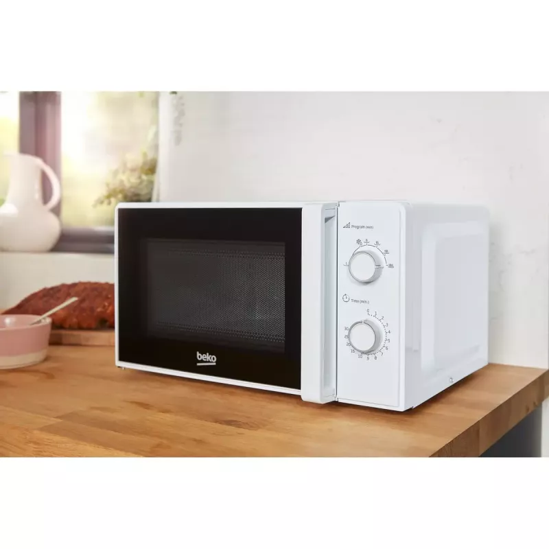 Mikrobangų krosnelė BEKO MOC20100WFB — 700 W, 20 l, 245 mm lėkštė, balta