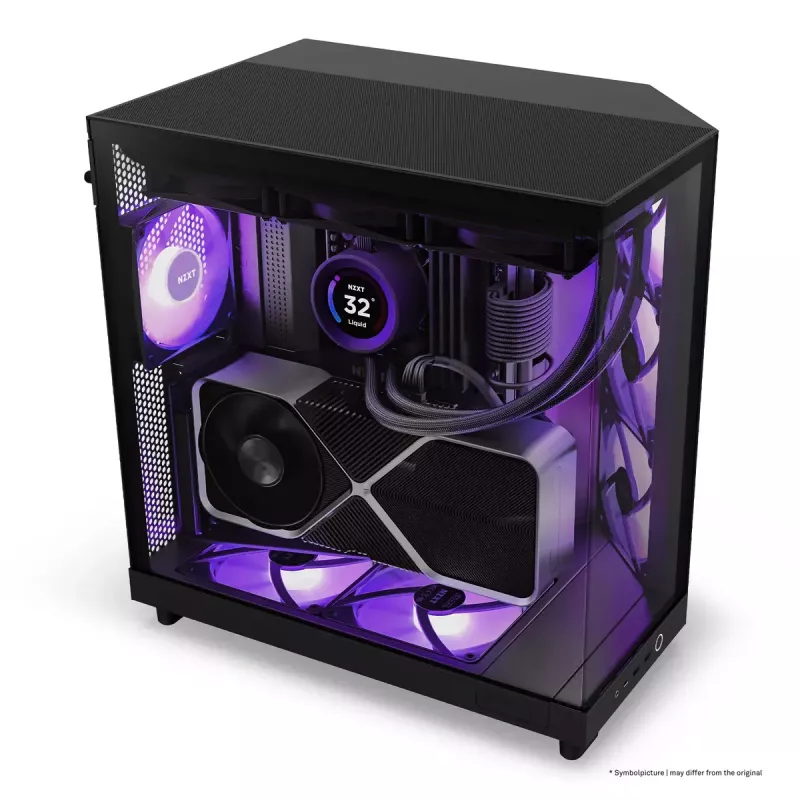 PC korpusas NZXT H6 Air Flow Midi Tower juodas