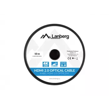 LANBERG HDMI kabelis M/m V2.0 Optiminis AOC - 10m Juodas