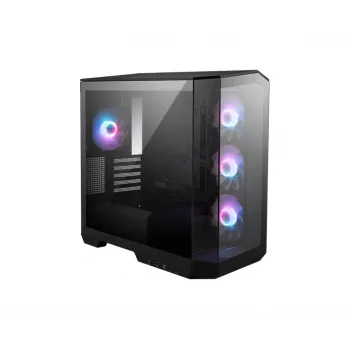 MSI MAG PANO M100R PZ kompiuterio korpusas Micro Tower, microATX/Mini-ITX, 270° panoraminis grūdintas stiklas, ARGB ventiliatoriai, USB-C, juodas