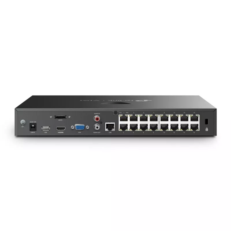 TP-Link VIGI NVR2016H-16P tinklinis vaizdo registratorius juodas