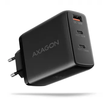 AXAGON ACU-DPQ100 sieninis įkroviklis 100W, PD3.0 & QC 4+, trys išėjimai, GaN