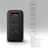 AXAGON ACU-DPQ100 sieninis įkroviklis 100W, PD3.0 & QC 4+, trys išėjimai, GaN
