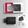 AXAGON ACU-DPQ100 sieninis įkroviklis 100W, PD3.0 & QC 4+, trys išėjimai, GaN