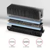 Axagon CLR-M2XT aliumininis pasyvus aušintuvas vienpusiams ir dvipusiams M.2 SSD diskams, dydis 2280, aukštis 24 mm