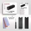 Axagon CLR-M2XT aliumininis pasyvus aušintuvas vienpusiams ir dvipusiams M.2 SSD diskams, dydis 2280, aukštis 24 mm