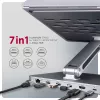 Axagon HMC-STND 7v1 USB-C stovas ir stotelė nešiojamam kompiuteriui, HDMI 4K/60Hz, GLAN, PD 100W, 3x USB-A 5Gbps, 60 cm kabelis
