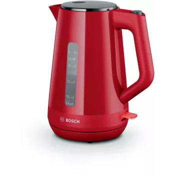 Elektrinis virdulys Bosch TWK1M124 – 1,7 L, 2400 W, raudonas, belaidis, 360° pagrindas