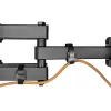TV laikiklis prie sienos MACLEAN MC-710N VESA iki 600x400 mm, pasvirimas +3°/−15°, atstumas nuo sienos 35,5 cm, ekranas iki 80 colių, plienas, juodas