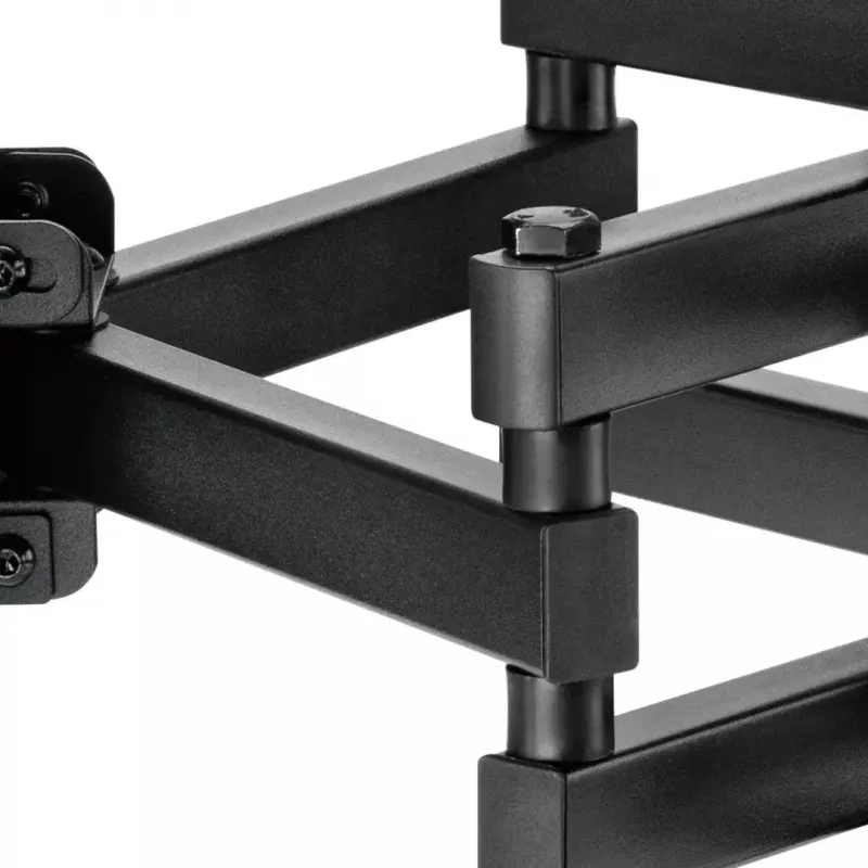 TV laikiklis prie sienos MACLEAN MC-710N VESA iki 600x400 mm, pasvirimas +3°/−15°, atstumas nuo sienos 35,5 cm, ekranas iki 80 colių, plienas, juodas