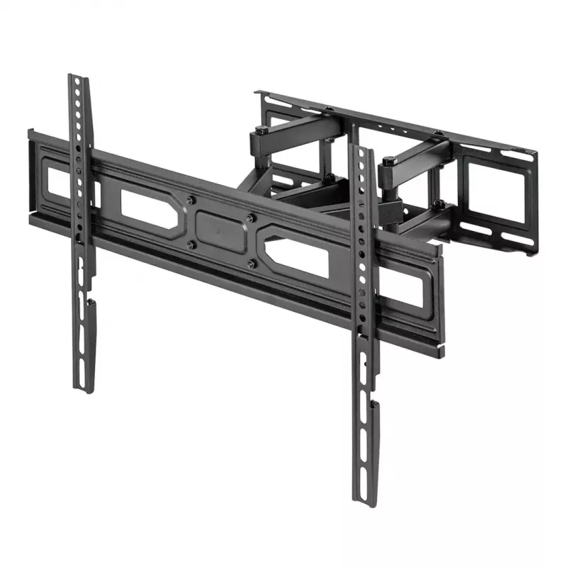TV laikiklis prie sienos MACLEAN MC-710N VESA iki 600x400 mm, pasvirimas +3°/−15°, atstumas nuo sienos 35,5 cm, ekranas iki 80 colių, plienas, juodas