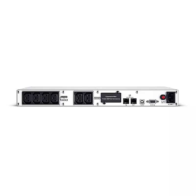 Nepertraukiamo maitinimo šaltinis CYBERPOWER OR1500ERM1U – 1,5 kVA / 900 W, 6× C13 lizdai, LCD, karštai keičiama VRLA baterija, 1U, sidabrinis