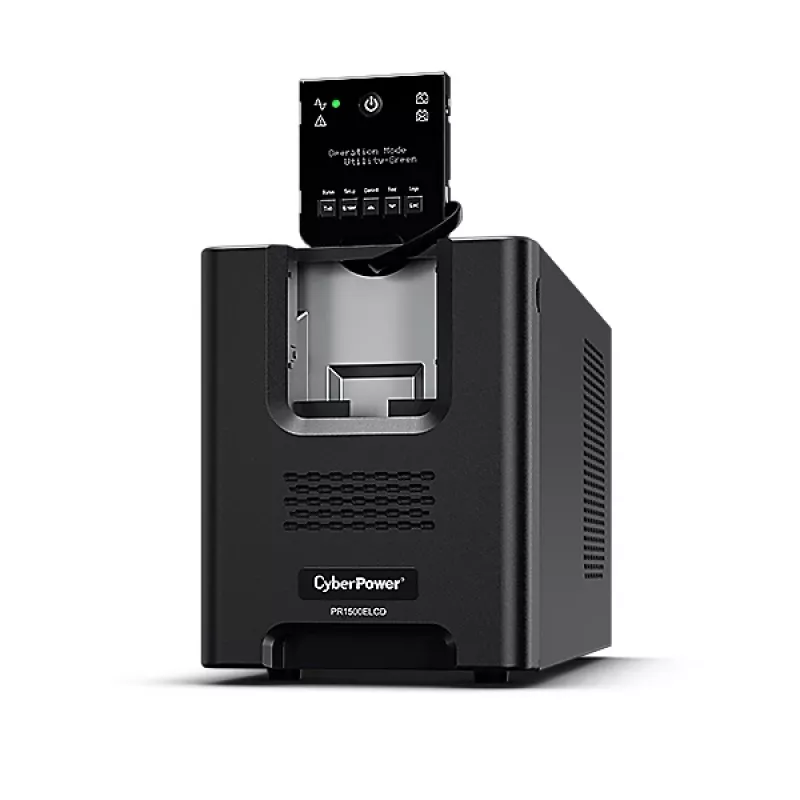 Nepertraukiamo maitinimo šaltinis CyberPower PR1500ELCD, linijinis-interaktyvus, 1.5 kVA / 1350 W, 8 lizdai