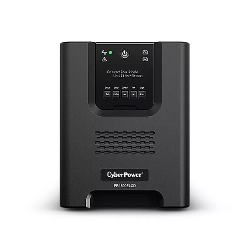 Nepertraukiamo maitinimo šaltinis CyberPower PR1500ELCD, linijinis-interaktyvus, 1.5 kVA / 1350 W, 8 lizdai