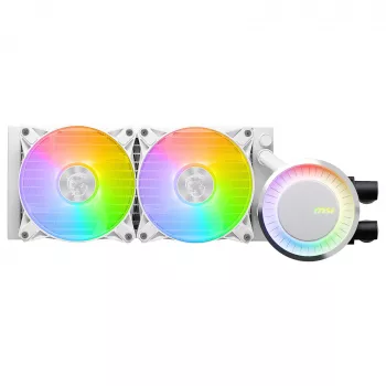 MSI MAG Coreliquid E240 WHITE skysčio aušinimo rinkinys procesoriui, 120 mm ventiliatorius