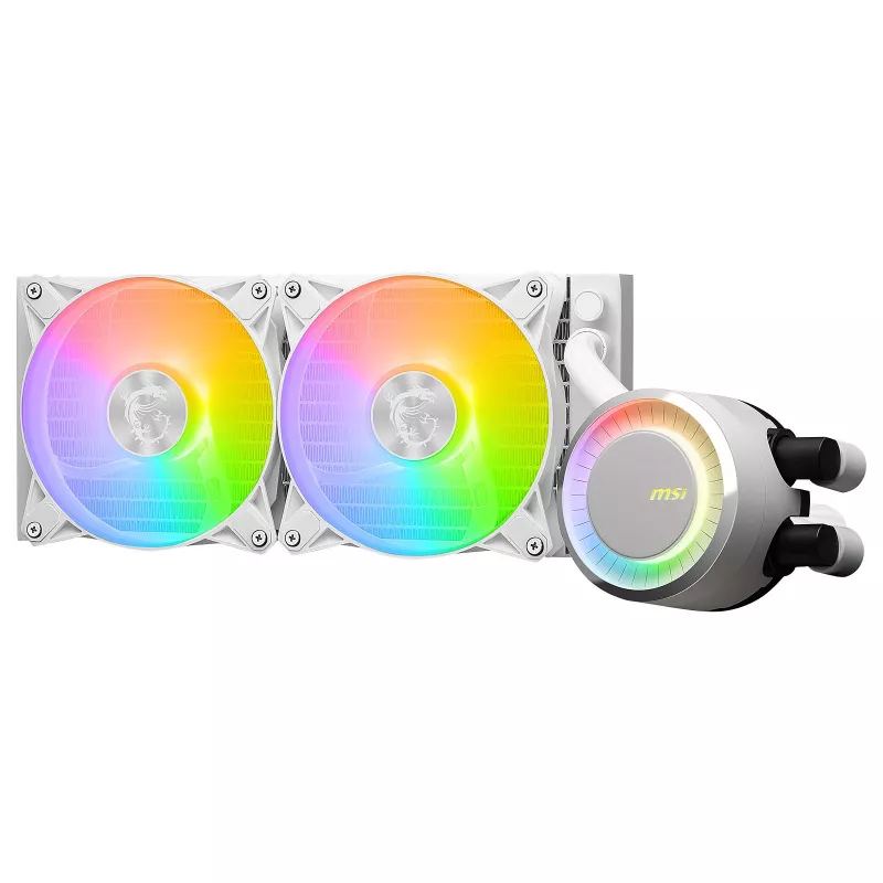 MSI MAG Coreliquid E240 WHITE skysčio aušinimo rinkinys procesoriui, 120 mm ventiliatorius