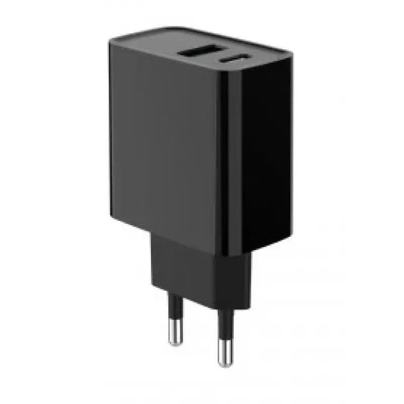 GEMBIRD USB greitasis įkroviklis - Type A ir C 2 prievadai 20W - Juodas