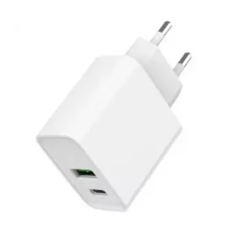 GEMBIRD USB greitasis įkroviklis – A ir C tipo 2 prievadai 20 W – Baltas