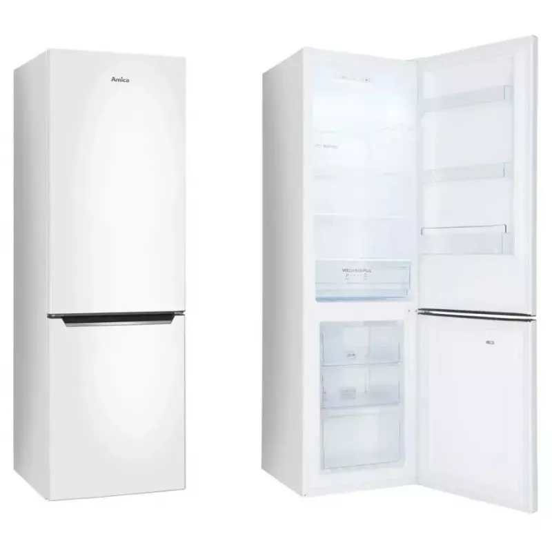 Šaldytuvas su šaldikliu AMICA FK 2995.2FT(E) — 299 L, apatinis šaldiklis, No Frost, LED, E klasė
