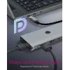 ICY BOX IB-DK4061-CPD Laidinė USB 3.2 Gen 1 (3.1 Gen 1) Type-C pilka stotelė
