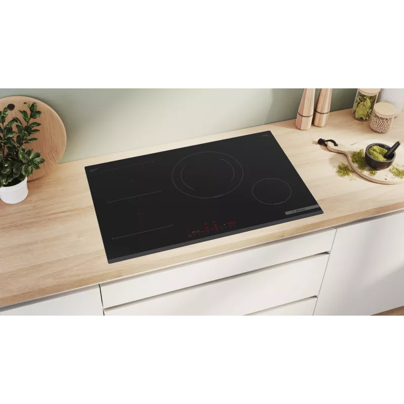 Bosch Serie 6 PVS831HB1E indukcinė kaitlentė juoda įmontuojama 80 cm 4 zonos