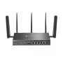 TP-Link Omada 4G+ Cat6 AX3000 Gigabit VPN maršrutizatorius, Wi-Fi 6 (802.11ax), dviejų juostų (2,4 GHz / 5 GHz), Ethernet LAN, 4G, juodas, stalinis / ant stulpo