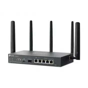 TP-Link Omada 4G+ Cat6 AX3000 Gigabit VPN maršrutizatorius, Wi-Fi 6 (802.11ax), dviejų juostų (2,4 GHz / 5 GHz), Ethernet LAN, 4G, juodas, stalinis / ant stulpo