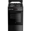 Beko FSE52321DBD viryklė Laisvai pastatoma Elektrinė Dujinė Juoda