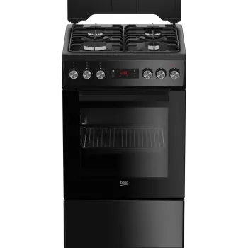 Beko FSE52321DBD viryklė Laisvai pastatoma Elektrinė Dujinė Juoda