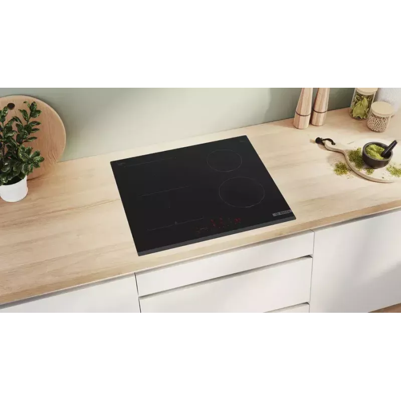 Bosch Serie 6 PVS631HC1E Juoda įmontuojama 59,2 cm zoninė indukcinė kaitlentė 4 zonos