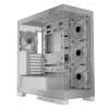 PC korpusas MODECOM Volcano SPACE APEX ARGB MIDI Tower Baltas — plieninis, šoninis langas, ARGB ventiliatoriai, USB-C