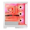 PC korpusas MODECOM Volcano SPACE APEX ARGB MIDI Tower Baltas — plieninis, šoninis langas, ARGB ventiliatoriai, USB-C