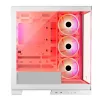 PC korpusas MODECOM Volcano SPACE APEX ARGB MIDI Tower Baltas — plieninis, šoninis langas, ARGB ventiliatoriai, USB-C