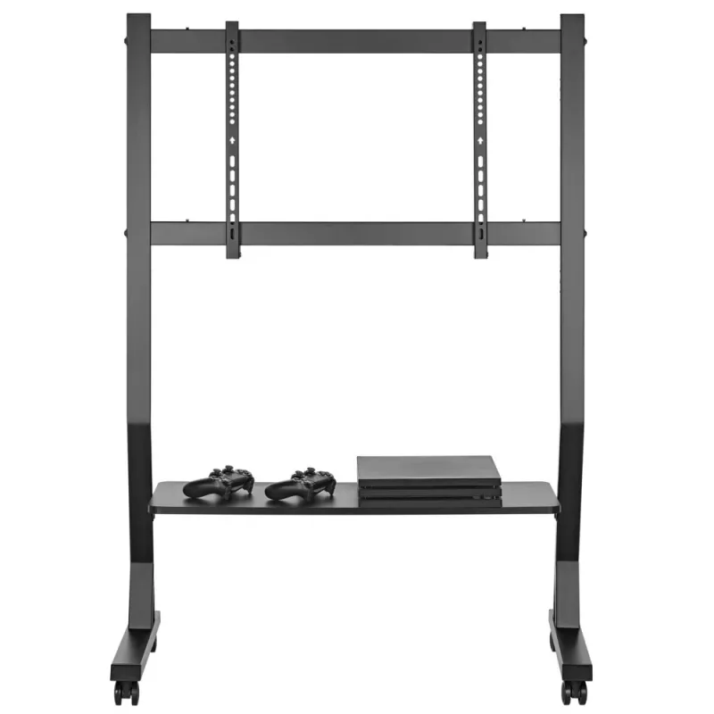 Grindinis stovas TECHLY 366983 televizoriams 45–90 colių, juodas, plieninis, aukštis 1026–1126 mm, VESA 800x400, apkrova 60 kg