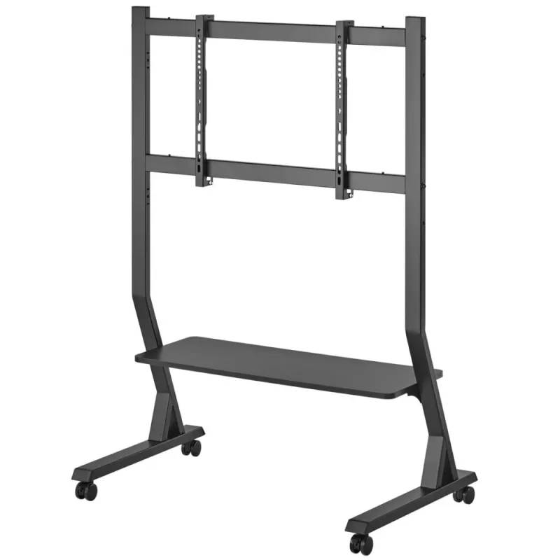 Grindinis stovas TECHLY 366983 televizoriams 45–90 colių, juodas, plieninis, aukštis 1026–1126 mm, VESA 800x400, apkrova 60 kg