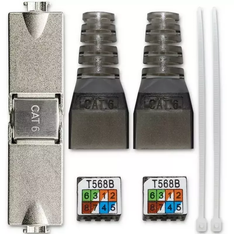 Qoltec 54540 RJ45 jungtis be įrankių CAT6 STP ekranuotiems Ethernet kabeliams