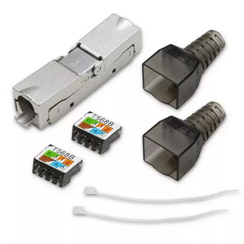 Qoltec 54540 RJ45 jungtis be įrankių CAT6 STP ekranuotiems Ethernet kabeliams