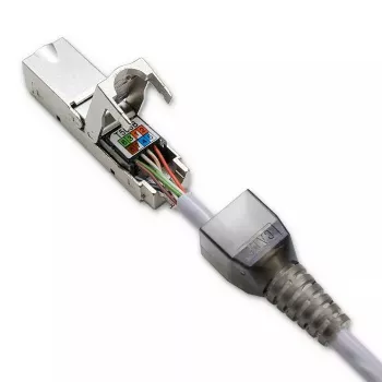 RJ45 kištukas be įrankio QOLTEC 54540 CAT6 STP ekranuotiems eterneto kabeliams